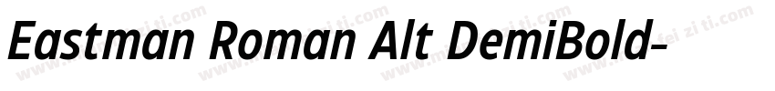 Eastman Roman Alt DemiBold字体转换